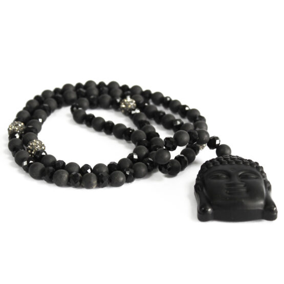 Colar Pedras Preciosas – Buda – Pedra Negra