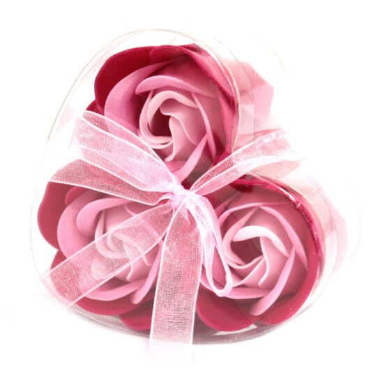 Conjunto 3 flores de sabão – Rosas Cor de Rosa