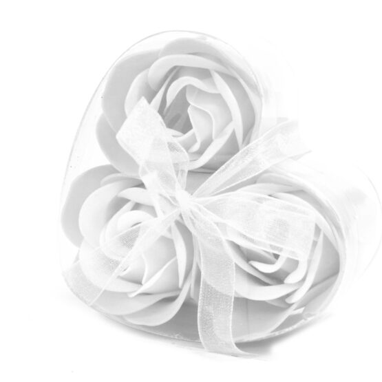 Conjunto 3 flores de sabão – Rosas Branca